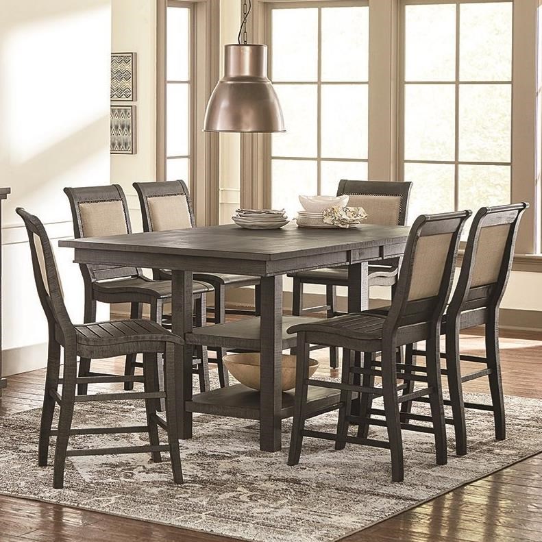 Progressive Furniture Willow Dining 7Piece Rectangular Counter Height
